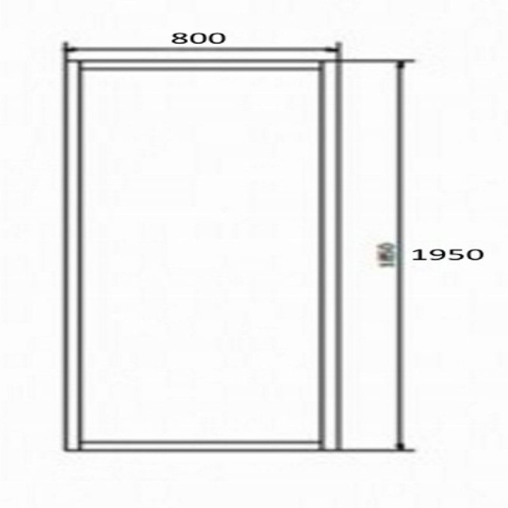 CASSELLIE Cassellie SLIDING DOOR SIDE PANELS - 800mm Wide - 8mm Glass - Image 2 of 2