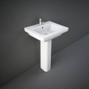 Rak Ceramics RAK Resort Wall Hung Basin - 500mm Wide - 1 Tap Hole - White