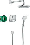 Hansgrohe Croma Select E Shower system for concealed installation - Chrome