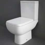 Rak Ceramics RAK Series 600 Close Coupled Toilet with Cistern And Soft Close Seat - White