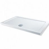 MX Group MX Elements Rectangular Shower Tray - 1400mm x 800mm - White