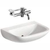 Armitage Shanks Contour 21 Back Outlet Wall Hung Basin - 500mm Wide - No Tap Hole - White