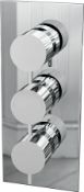 CASSELLIE Cassellie Delphin Triple Square Concealed Shower Valve - Chrome