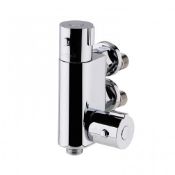 Hudson Reed Hudson Reed Vertical Thermostatic Bar Shower Valve - Bottom Outlet - Chrome