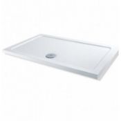 MX Group MX Elements Rectangular Shower Tray with Waste - 1300mm x 900mm - Flat Top - White