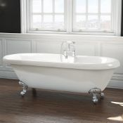 Synergy Wilmslow Traditional Double Ended Bath - 1695mm x 755mm - White