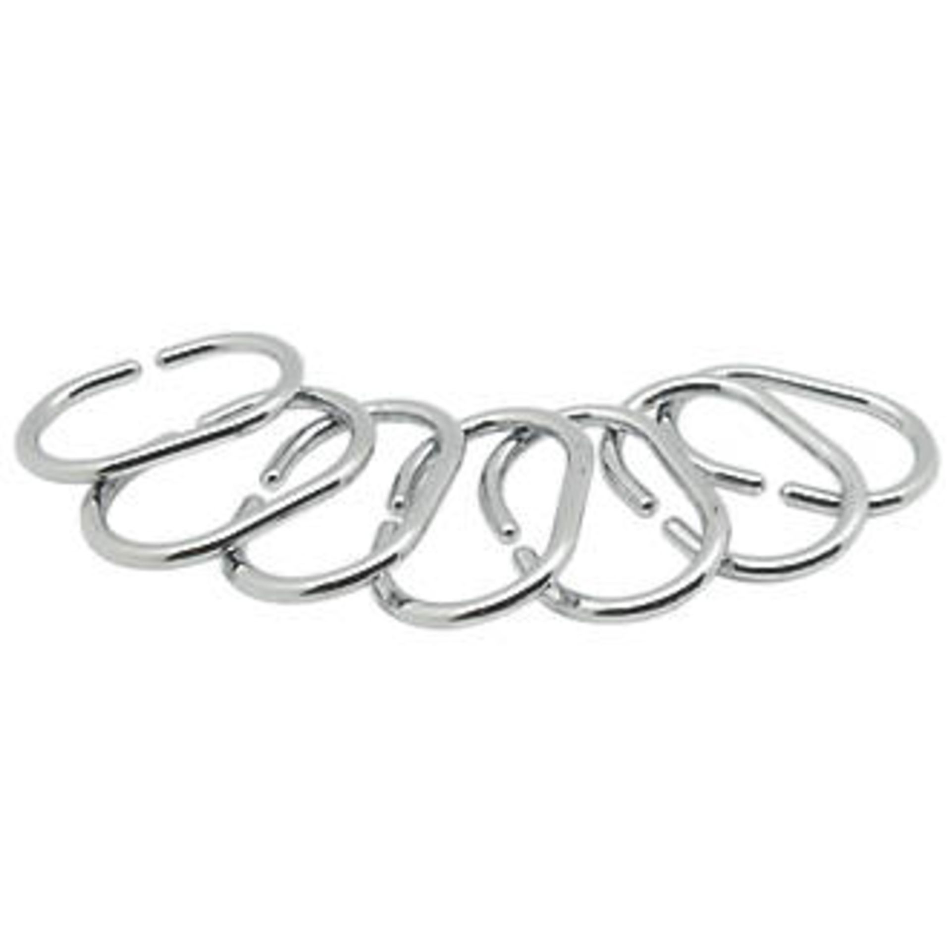 Cooke & Lewis Shower Curtain Rings - 12 Pack - Chrome - Image 2 of 2