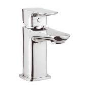 Crosswater Serene Chrome Mini Monobloc Basin Mixer Tap with Click Clack Waste