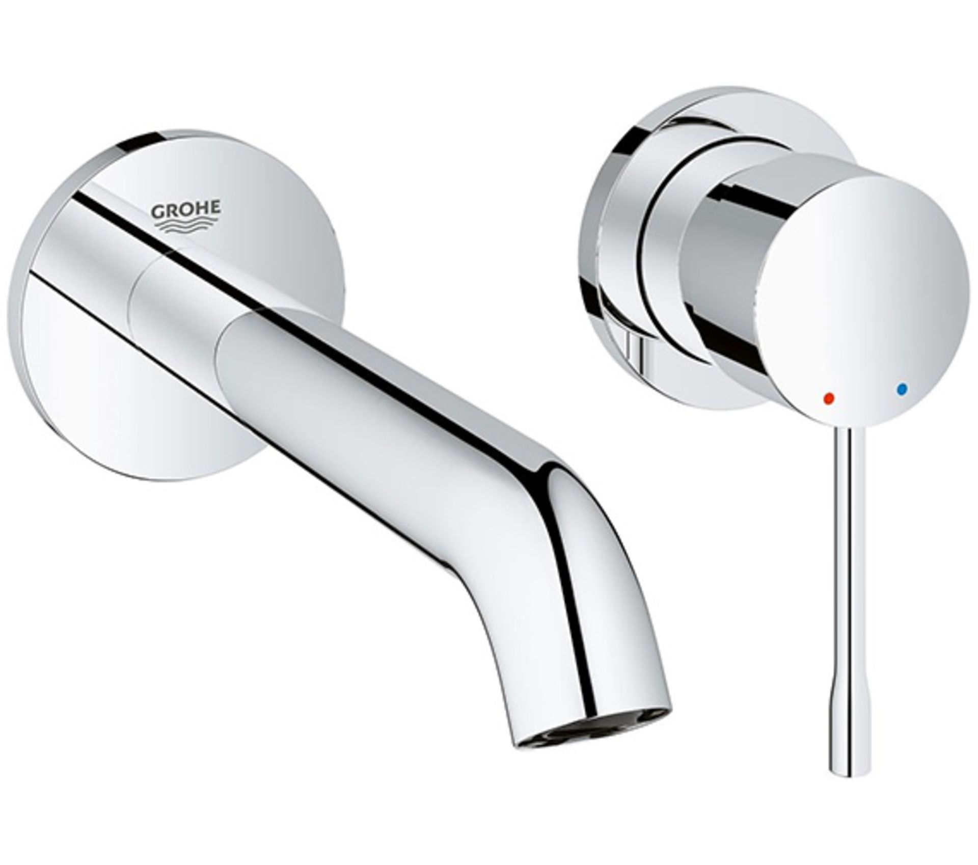 Grohe Grohe Essence 2 Hole Wall Mounted Basin Mixer Tap - Chrome