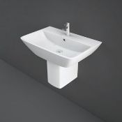 Rak Ceramics RAK Summit Wall Hung Basin - 600mm Wide - 1 Tap Hole - White