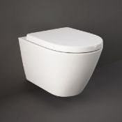 Rak Ceramics RAK Resort Wall Hung Toilet With Soft Close Seat - White