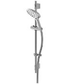 Bristan Casino Shower Kit with Large 3 Function Push Button Handset and Silver Hose - Chrome