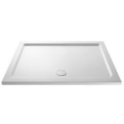 Hudson Reed Hudson Reed Pearlstone Rectangular Shower Tray 1400mm x 800mm - White