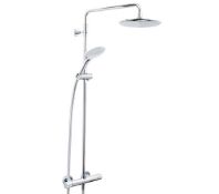 Bristan Carre Fixed Head Thermostatic Bar Shower Valve With Rigid Riser - Chrome