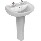 Ideal Standard Ideal Standard Sandringham 21 Wall Hung Basin - 550mm Wide - 2 Tap Hole - White