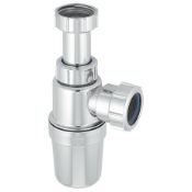 McAlpine 32mm Adjustable Inlet Slim Bottle Trap - Chrome