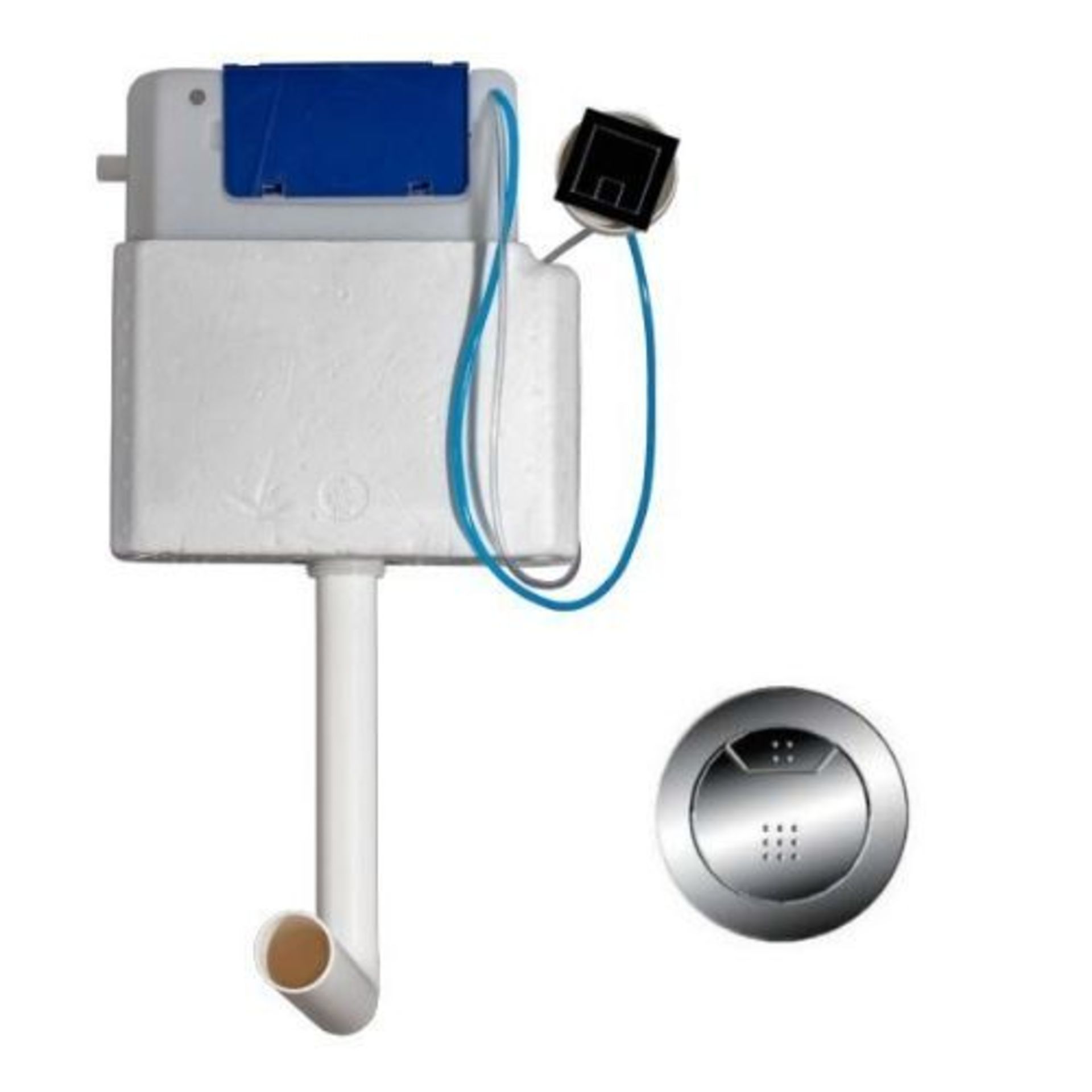 Fluidmaster Fluidmaster Concealed Dual Flush Cistern with Pneumatic Button - White - Image 2 of 2