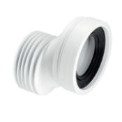 McAlpine 40mm Offset Rigid WC Connector - White