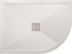 Crosswater Crosswater Offset Quadrant Shower Tray and Waste - 1000mm x 800mm - Right Hand - White