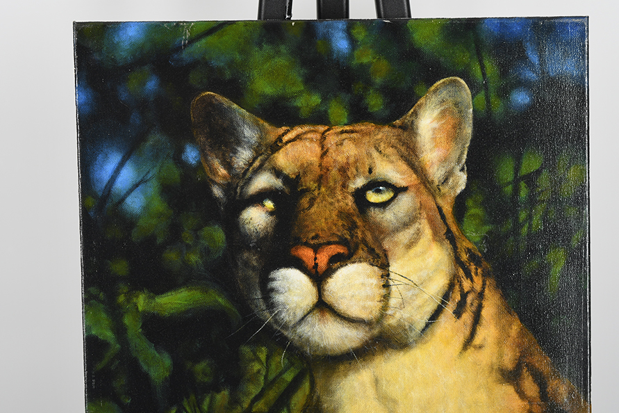 Mountain Lion Painting by English Artist Terence Vickress - Image 2 of 5