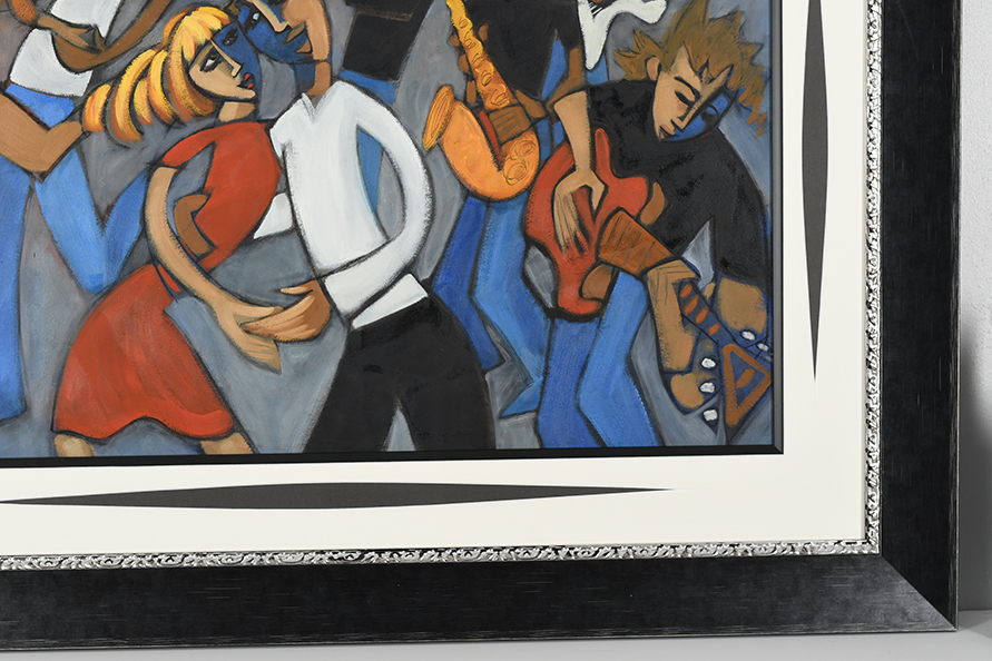 Marsha Hammel Framed Original Painting Titled "Lets Face the Music and Dance" - Image 9 of 10