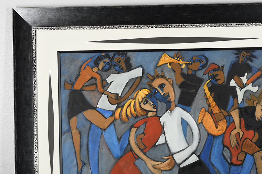 Marsha Hammel Framed Original Painting Titled "Lets Face the Music and Dance" - Image 7 of 10