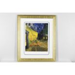 Numbered Limited Edition Vincent van Gogh "Cafe Terrace on the Place du Forum, Arles"