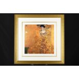 Gustav Klimt "Woman In Gold" Limited Edition 22ct Gold Leaf Silk Screen.