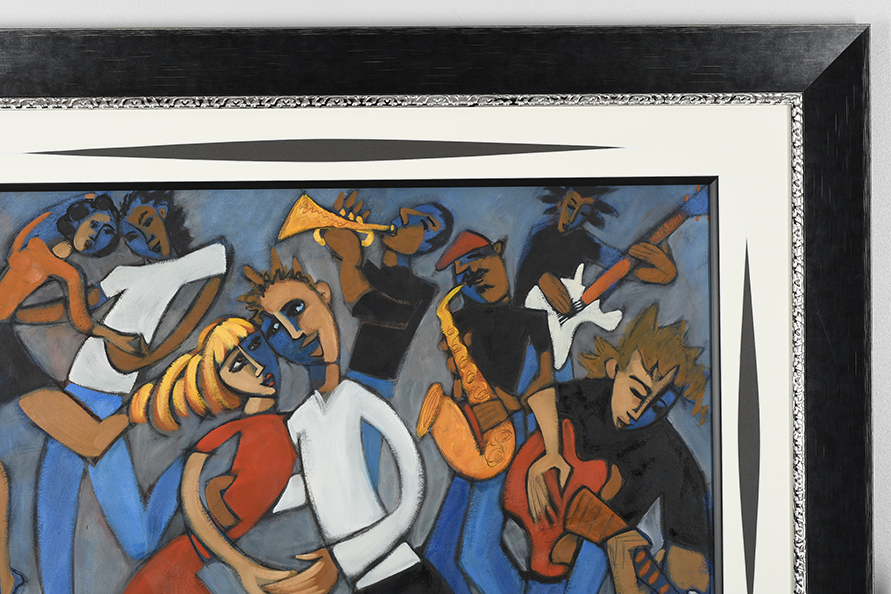 Marsha Hammel Framed Original Painting Titled "Lets Face the Music and Dance" - Image 8 of 10