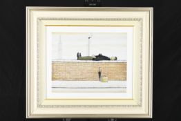 L.S. Lowry Limited Edition Titled "Man Lying on a Wall"