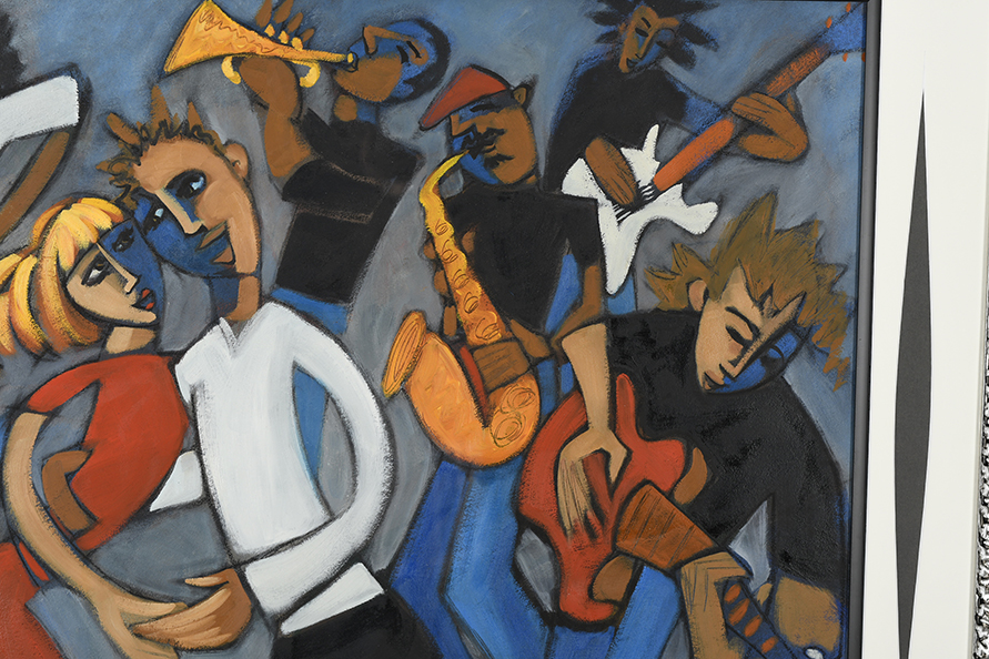 Marsha Hammel Framed Original Painting Titled "Lets Face the Music and Dance" - Image 6 of 10