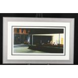 Nighthawks" Framed Certified Limited Edition by the Famous American artist Edward Hopper.