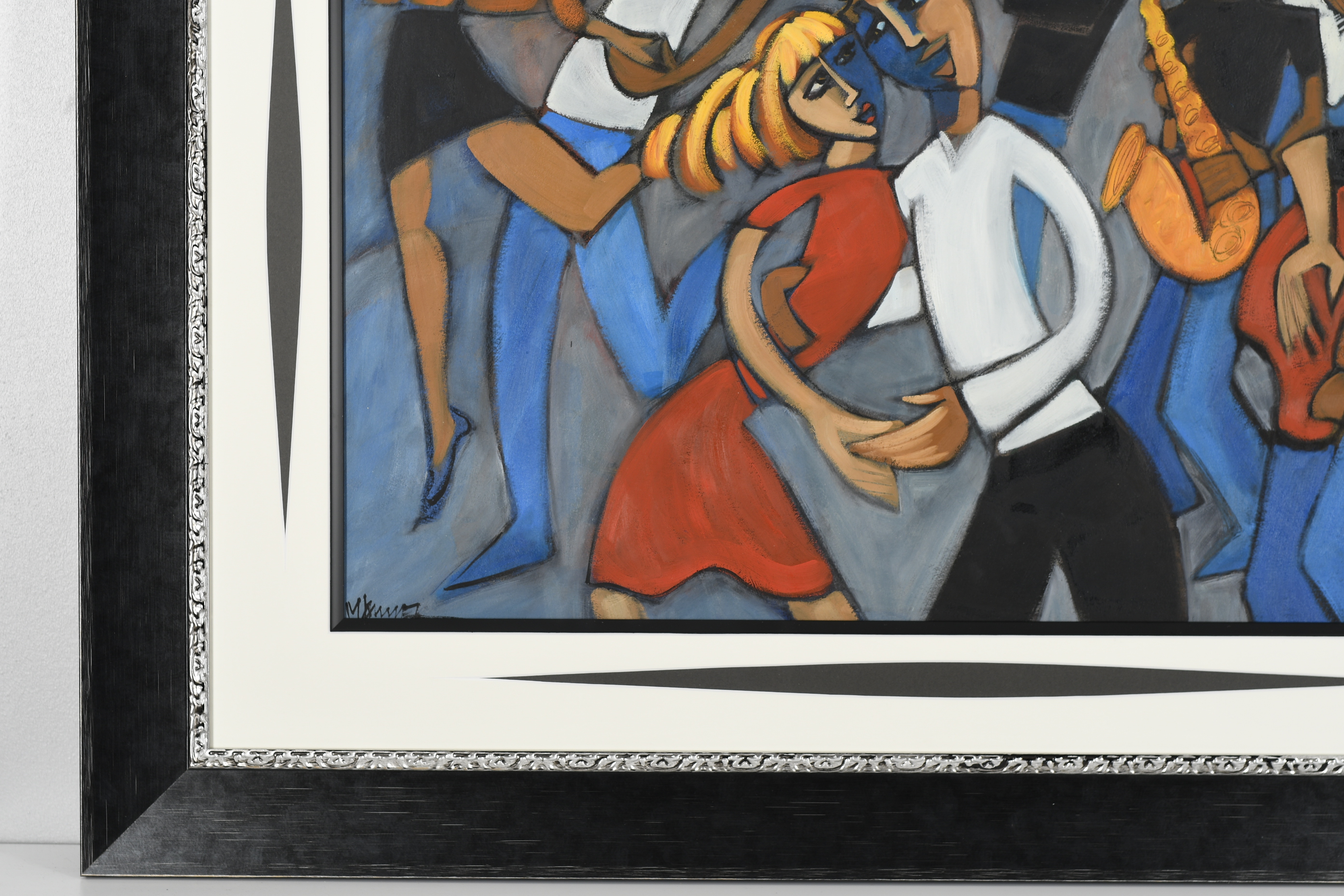 Marsha Hammel Framed Original Painting Titled "Lets Face the Music and Dance" - Image 10 of 10