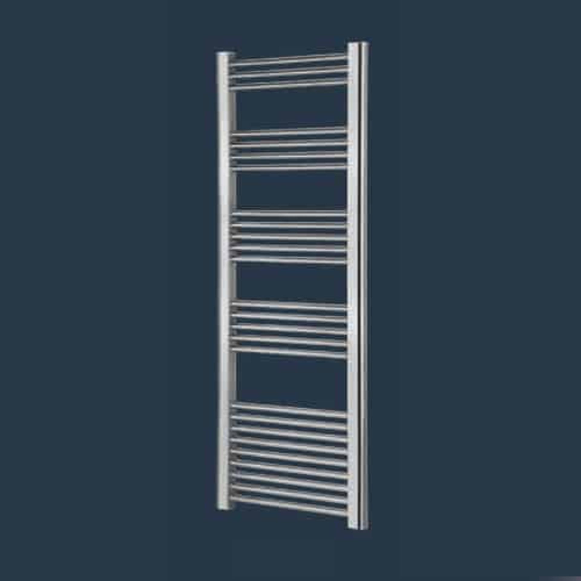 New (E68) Chrome Straight Ladder Heated Towel Rail 1600x600mm. Finished In Chrome, This 1600mm ...