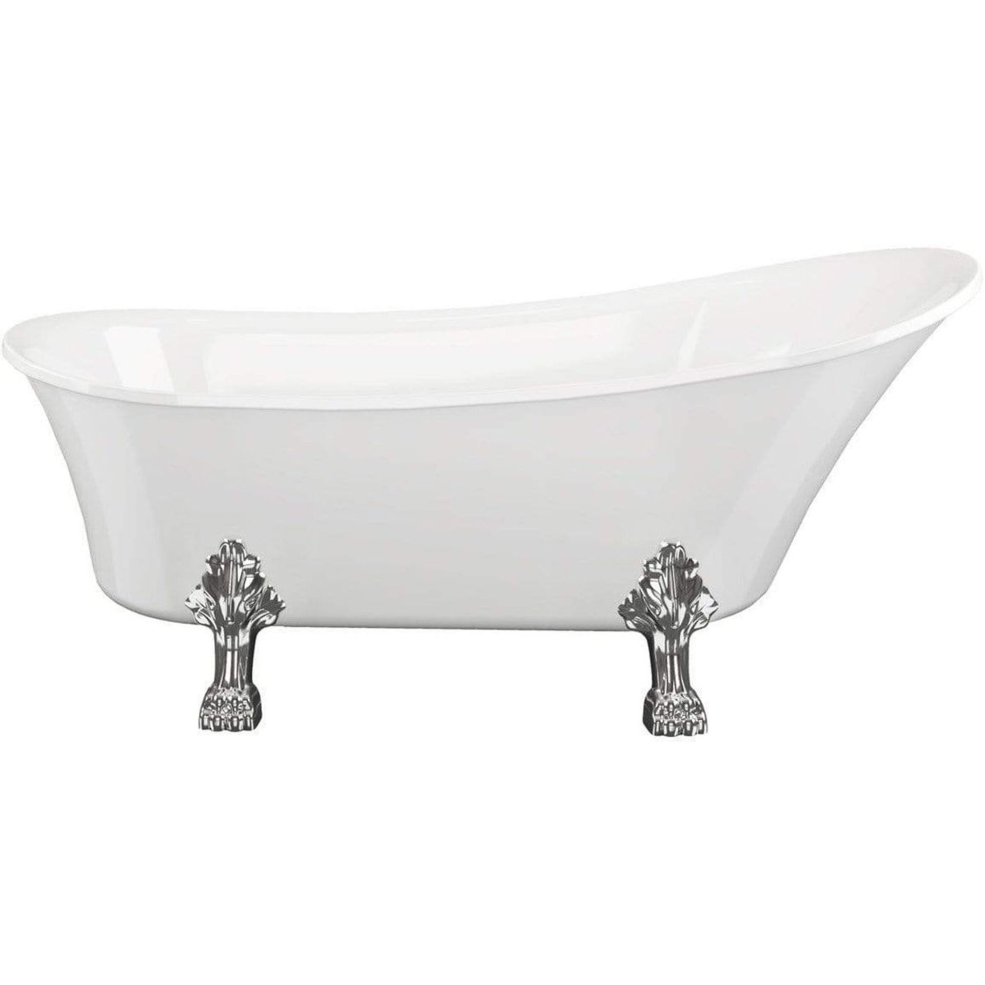 New (G4) 1700X700mm Traditional Slim Roll Top Slipper Bath - Chrome Feet. RRP £999.99.Bath Ma... - Image 2 of 2