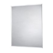 New (J45) Portland Bevelled Mirror 600x500mm A Stylish, Non-Illuminated Bevelled Edge Mirror W...