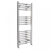 New (J69) 1200x500mm - 20mm Tubes-Chrome Heated Straight Rail Ladder Towel. RRP £257.99.