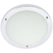 New (J60) Spa Delphi Chrome Large Led Flush Ceiling Light. Glass Opal Diffuser Stylish & Pract...