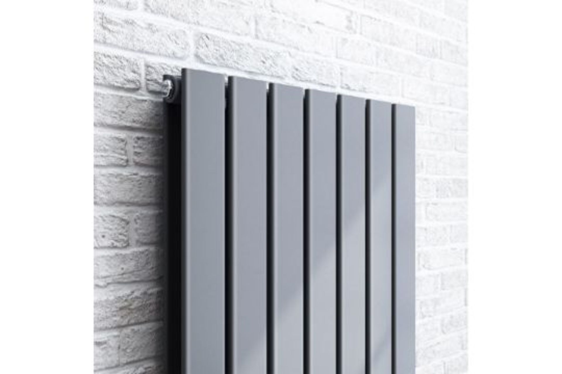 New 1800x532mm Anthracite Double Flat Panel Vertical Radiator. RRP £499.99.Rc264.Made From Hig... - Bild 2 aus 2