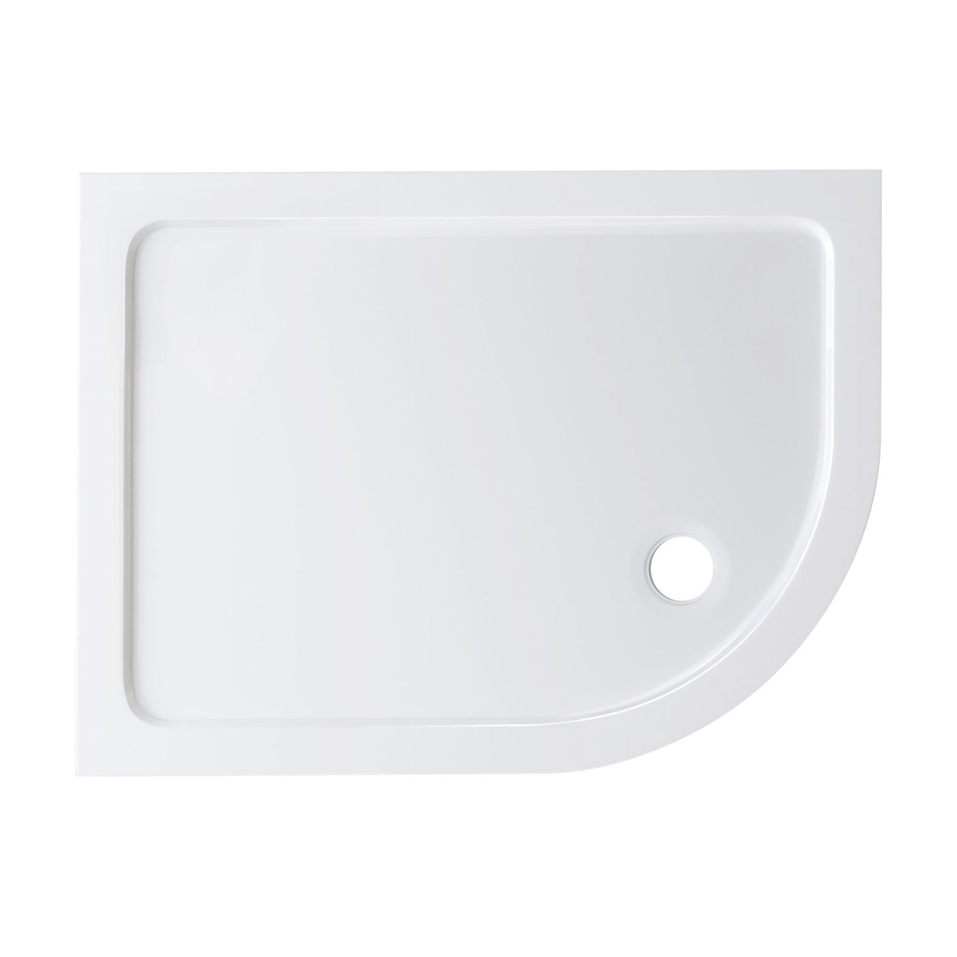 New (M24) 1000x800mm Offset Quadrant Ultra Slim Stone Shower Tray - Right. RRP £334.99. Low ...