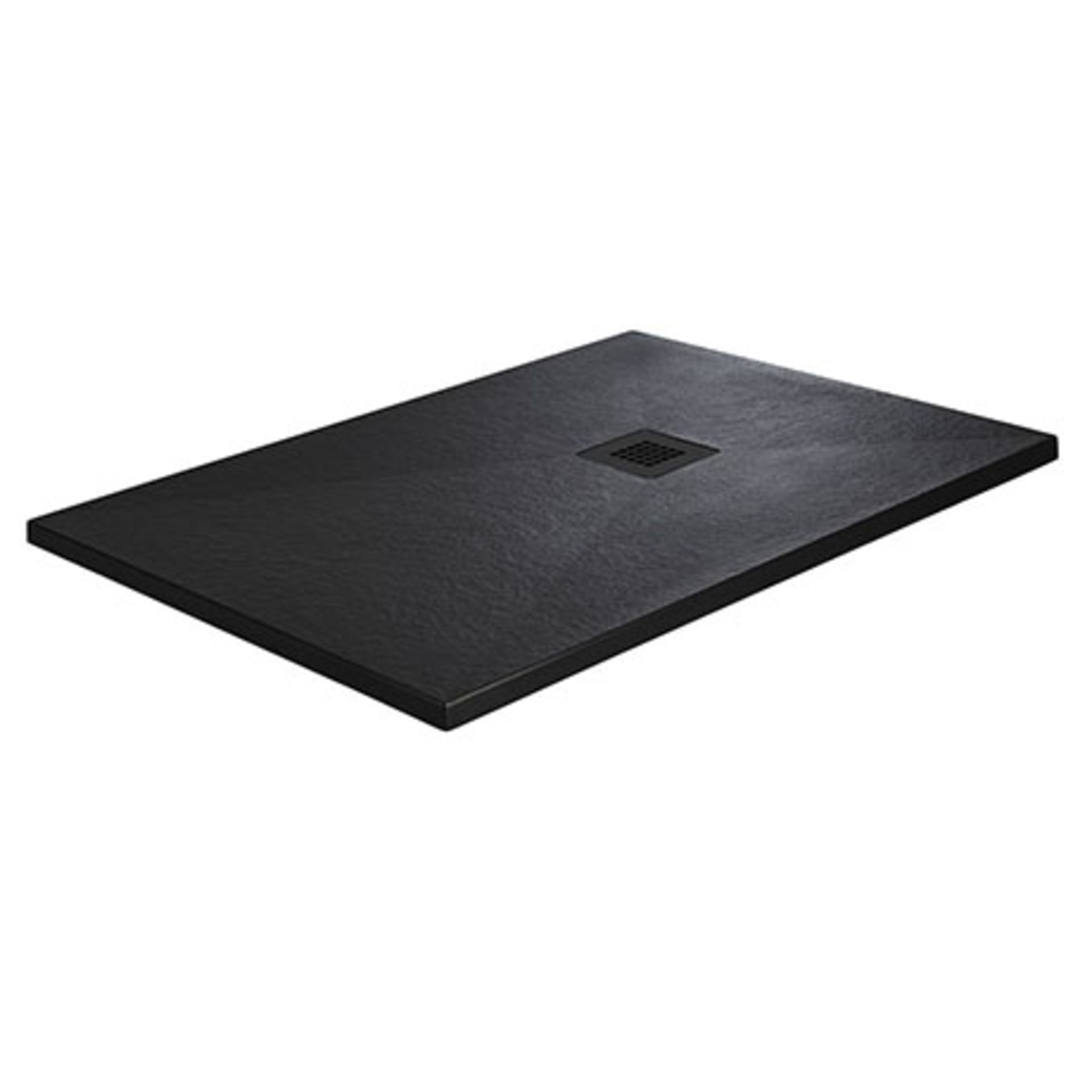 New Black Slate Effect Rectangular Shower Tray 1200 x 900mm. RRP £499.99. A Textured Black Sl...