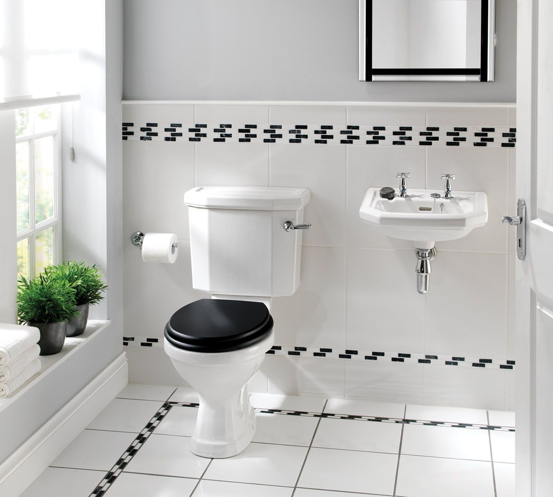 Twyford Clarice Close Coupled Toilet Set. Product Code: Cl1148Wh The Clarice Close Coupled W...