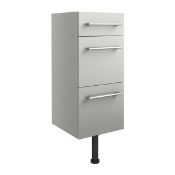 New (J73) Alba Light Grey Gloss 3 Drawer Unit 300mm. RRP £435.00. Alba Fitted Furniture Gives...