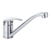 New (H123) Prima Single Lever Kitchen Mixer Tap. Chrome Finish Single Lever Kitchen Tap. Minimu