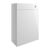 New (K109) Valesso 600mm Full Depth WC Unit - White Gloss. Pre-Assembled _ Durable 18mm Cab...