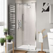 New 700mm - 8mm - Premium Easy Clean Hinged Shower Door. RRP £349.99.H82600Cp. 8mm Easy Clea...