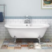 New (K3) 1700x800mm Victoria Back To Wall Traditional Roll Top Bath. RRP £999.99. This Stunni...
