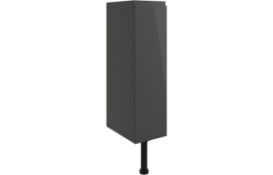 New (K98) Valesso 200mm Toilet Roll Holder - Onyx Grey Gloss. RRP £179.99. Durable 18 mm Cabin...