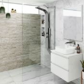 New (A119) 1200mm - 8mm - Premium Easy clean Wet Room Panel. RRP £499.99. 8mm Easy clean Gla...