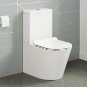 New Lyon II Close Coupled Toilet & Cistern Inc Luxury Soft Slim Close Seat. RRP £599.99.Lyon ...